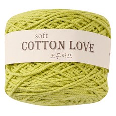 코튼러브 뜨개실 18합, 347라임옐로우, 1개