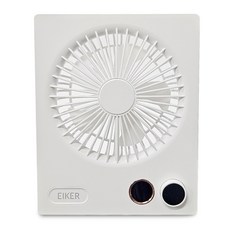 EIKER 울트라 슬림 탁상 벽걸이 겸용 LED 무선 리모컨 선풍기 4000mAh, WS-4415, 화이트