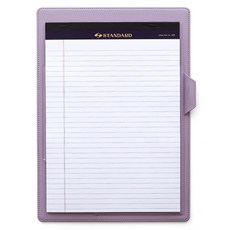 FunnYmade 皮革封面筆記本夾 A4 + 筆記本套組, 1個, 1入, 牛奶紫