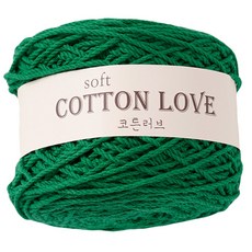 청송뜨개실 코튼러브 뜨개실 36합, 323녹색, 1개