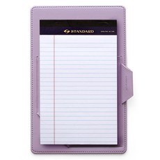 FunnYmade 皮革封面筆記本夾 A5 + 筆記本套組, 1個, 1入, 牛奶紫