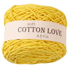 코튼러브 뜨개실 18합, 노랑, 1개
