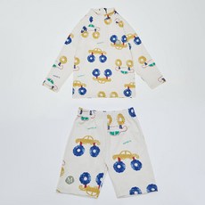 Matilda ny 男童款汽車印花防曬長袖泳衣套裝