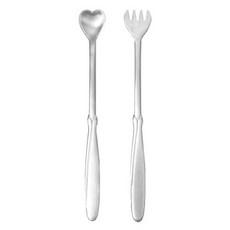 윌리브 304스텐 하트 세트, 1세트, 티스푼 중 + 티포크 중