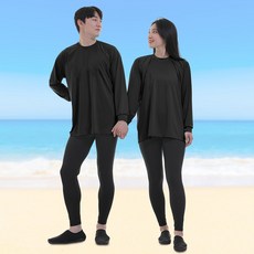 ILLUSO Oversize長袖素色防磨上衣 + 內搭褲套裝