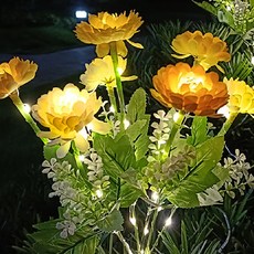 Lena Energy LED太陽能菊花燈, 黃色