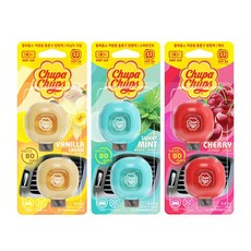 珍寶珠 車用出風口型芳香劑 3款 x 2入組, 櫻桃香, 甜薄荷香, 香草奶油香, 1套