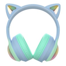 앱코 아동용 EH300 유 무선 블루투스 헤드셋 50시간 멀티단자, 블루