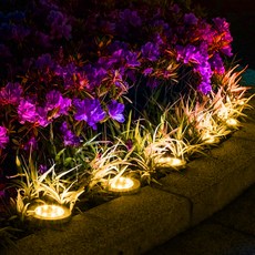 LENA ENERGY LED太陽能戶外地面8燈頭照明燈, 混色