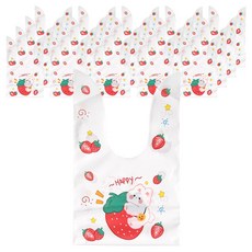 투영디자인 러블리 미니 포장 구디백, 딸기토끼, 30개