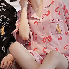 스타일컨택트 커플용 데일리 반팔 잠옷 상하의 세트 TM-202