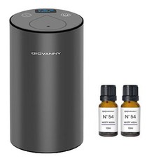 GIOVANNY 차량용 무선 아로마 디퓨저 본체 + 오일 10ml 2p, 미스티아쿠아, 1세트