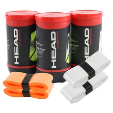 HEAD 海德 冠軍賽網球罐裝球 6入 + 握把布 4入, 1套, 綠色網球罐裝球 + 白色 + 橘色握把布 )