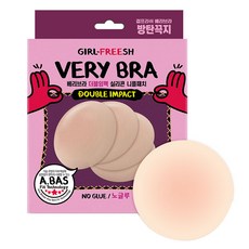 Bangtankkokjji Girl Freesh Double Impact 胸貼 10.5cm 4入, 無膠胸貼, 1盒