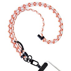 쏭스디자인 로프 이지 숄더 폰스트랩, 09 체크 오렌지, 1개