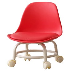 YEDAUM 靠背滑輪矮椅, 紅色, 1個