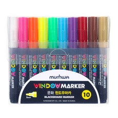 munhwA 玻璃彩繪筆組 10色, 混色, 1個