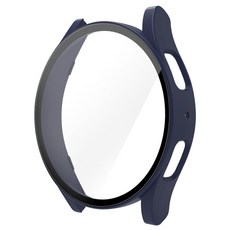 SPACE SHIELD Galaxy Watch 相容 PC 鋼化玻璃多合一保護殼, 午夜藍