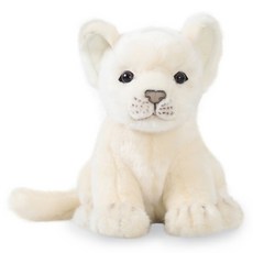 小白獅絨毛玩偶, 15cm, 白色
