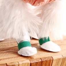 Cobokong 狗狗用一次性防滑空氣鞋 20入 + 固定用綁帶 4入 Bori套組, 白色(鞋子), 隨機出貨(綁帶), 3套