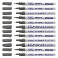 munhwA 筆尖油漆筆 銀色 1mm, 1色, 12個