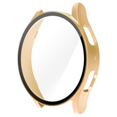 SPACE SHIELD Galaxy Watch 相容 PC 鋼化玻璃多合一保護殼, 玫瑰金