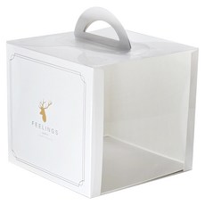 新日家居烘焙超市 透明窗迷你蛋糕鹿圖案盒, 混合顏色, 10個