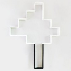 CUBICS 韓國製造春樹迷你層架, 白色 + 黑色