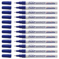 文化 筆尖 油漆筆 藍色 1mm, 1色, 12個