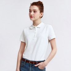 헤지스 여성용 아이코닉 베이직 반팔 카라 티셔츠 HSTS4BC31