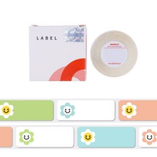님봇 D 시리즈 휴대용 H1S용 라벨용지 세트 스마일데이지, 160개입, 1세트