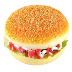 Rinablue 速食漢堡模型 草莓醬漢堡 9cm 4入, 混合色, 4個