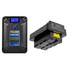 에프엑스라이온 나노 투 V마운트 배터리 100Wh NP-F 어댑터 7.4V 플레이트 세트, 1세트