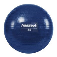 Nassau 平衡身材管理健身球+腳部充氣幫浦組, 藍色