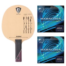 XIOM STRATO ST 桌球拍 + BARACUDA 50 膠皮 2種套組, 單一商品, 1套