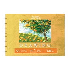 DOOSUNG PAPER Art Prince 繪圖線圈素描本 220g D04, 1個, 25張, A4