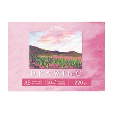 두성 아트프린스 드로잉 무선 스케치북 220g D10, A5, 25매, 1개