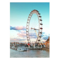 알로데 관람차 랜드마크 보석십자수 30 x 40 cm DIY 세트, 03 측면런던아이, 1세트