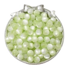 彩色閃亮珍珠珠 40 顆 DIY 珠 8 mm, 08淺綠色, 40個