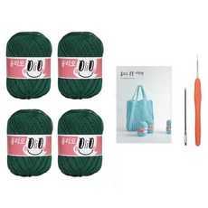 올리오 봉봉 네트백 뜨개질 DIY 패키지, 1세트, 728 포레스트(실), 랜덤발송(코바늘)