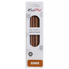 KnitPro yarna Ginger 手套針 15cm x 5mm 5支, 1個, 木質