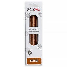 KnitPro yarna Ginger 手套棒針 15cm x 4mm 5支, 1個, 木質