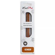 KnitPro yarna Ginger 手套針 15cm x 2.5mm 5入, 1個, 木質