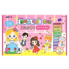 AMOS 阿摩司 玻璃彩繪 普普藝術穿搭貼紙紙娃娃遊戲組, 粉紅色, 1套