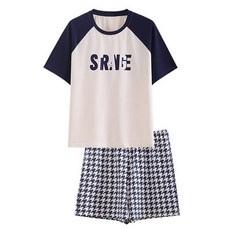 스타일컨택트 커플용 데일리 반팔 잠옷 세트 TM-3705