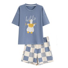 Style Contact情侶款日常短袖睡衣上下套裝 TM-3283