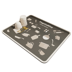 Bluecozy 硅藻土餐具乾燥墊 50 x 80 cm, Style 08