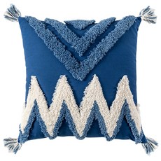 Ignas 波西米亞藍色抱枕, 01 三角