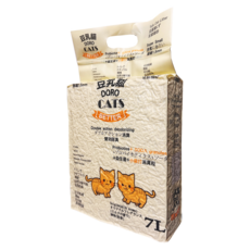 DORO CAT 豆乳貓 添加益生菌與小蘇打顆粒雙重除臭極細豆腐貓砂, 7L, 1包, 原味