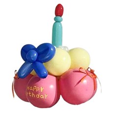 Eumes DIY生日派對氣球帽 + 打氣筒組合, 混色, 1套